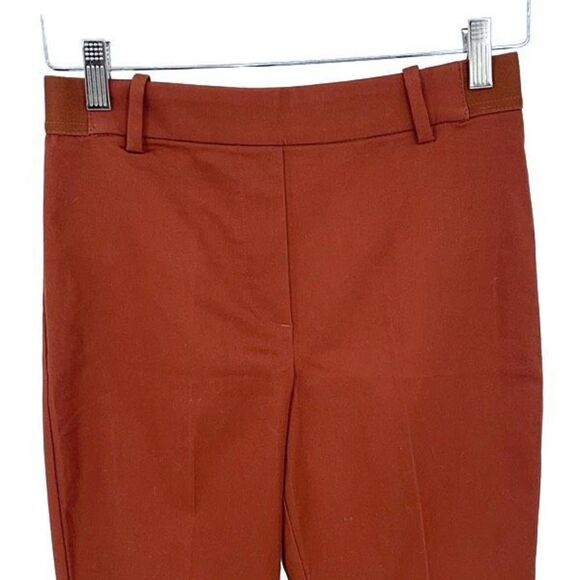 H&M Women's Super Stretch Straight Fit Regular Waist Pants Burnt Orange Size 4 N - Picture 2 of 8